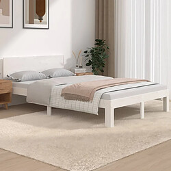 vidaXL Cadre de lit sans matelas blanc 120x190 cm 