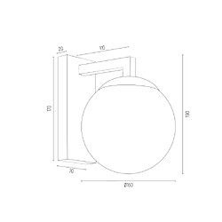 Lumière Applique Opale Mat, Chrome