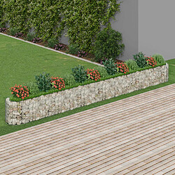 Maison Chic Jardinière,Lit surélevé - Bac à fleurs - pot de fleur à gabion Fer galvanisé 540x50x50 cm -GKD15712