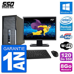 PC Tour HP ProDesk 400 G1 Ecran 19" G3220 RAM 8Go SSD 120Go Windows 10 Wifi · Occasion 