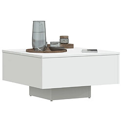 Avis vidaXL Table basse blanc 60x60x31,5 cm bois d'ingénierie