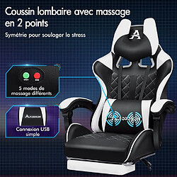 ALFORDSON Chaise de Jeu Bureau Racer Grand Coussin lombaire Siège en Cuir