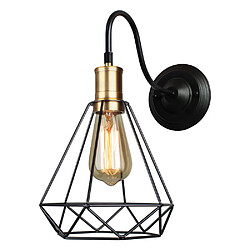 Stoex Applique Murale Industrielle E27 Douille Edison Abat-jour Cage Vintage Luminaire Intérieure Décoration Rétro pour Salon Cuisine Couloir Chambre Café Bar 