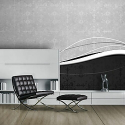 Paris Prix Papier Peint Vagues en Noir & Blanc Vintage 270x450cm