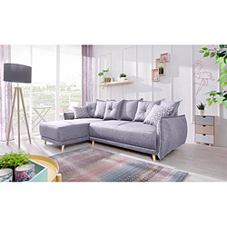 Bestmobilier Lena - canapé d'angle réversible convertible - 4 places - style scandinave