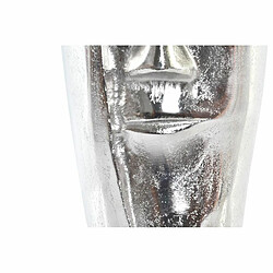 Vase DKD Home Decor Visage Argenté Aluminium Moderne (15 x 13 x 31 cm)