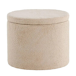 Venture Home Pouf Dunken 51x51x43 cm Teddy Beige