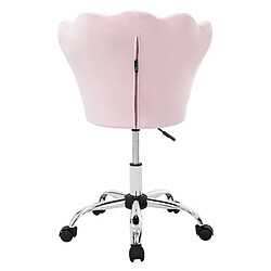 Acheter ML-Design 2x Fauteuil de bureau salon en velours à roulettes rose clair hauteur réglable