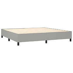 Acheter vidaXL Sommier à lattes de lit et matelas et LED Gris clair 200x200 cm