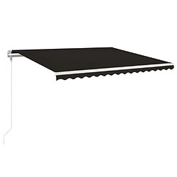 Maison Chic Auvent automatique | Store banne extérieur | Marquise capteur de vent et LED 400x350 cm Anthracite -MN29162