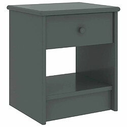 Maison Chic Table de chevet,Table de Nuit,Meuble de Rangement Gris foncé 35x30x40 cm Bois de pin massif