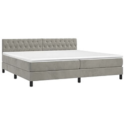 Avis Sommier à lattes LED,Cadre à lattes de lit avec matelas pour Adulte Gris clair 200x200 cm -MN46222