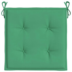 Maison Chic Lot de 2 Coussins Confort,Coussins de chaise de jardin vert 40x40x3 cm tissu oxford -GKD82961 pas cher