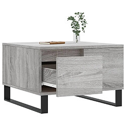 Avis vidaXL Table basse sonoma gris 55x55x36,5 cm bois d'ingénierie