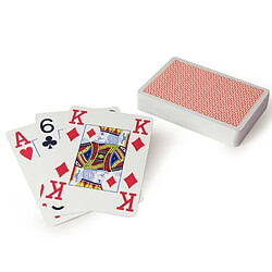 Cartamundi - 104009325 - Jeu de Société - Copag Jeu de 54 Cartes - Format Poker - Jumbo Face - 4 Index - Etui Rouge