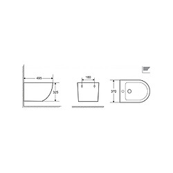 Acheter Karag Bidet suspendu MILOS 49,5x32,5x37 cm