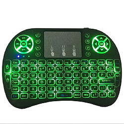 Universal I8 sans fil tricolore rétroéclairage 2.4ghz tactile pad clavier air souris pour tv box mini pc pas cher