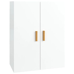 Maison Chic Armoire murale suspendue,Meuble de Rangement pour salon,cuisine Blanc brillant 69,5x34x90 cm -MN40793