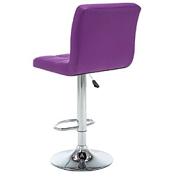 Acheter vidaXL Tabourets de bar lot de 2 violet similicuir