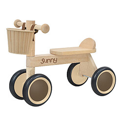 Sunny Mini Walker Draisienne - Bois | Draisienne 4 roues | Draisienne pour enfants pour l'intérieur et l'extérieur | Vélo Draisienne pour bébés avec panier pour garçons/filles de 1,5 à 3 ans 