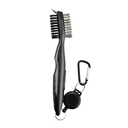 Nettoyeur De Brosse Pour Club De Golf Outil De Nettoyage De Rainure De Tyrolienne Rétractable Gris