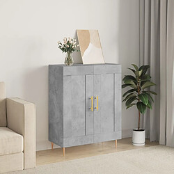 Maison Chic Buffet,Meuble de Rangement,commode pour salon,Cuisine gris béton 69,5x34x90 cm bois d'ingénierie -MN40963