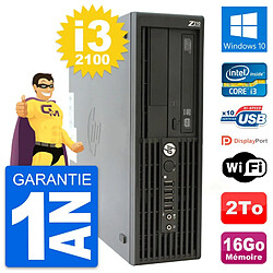 PC HP WorkStation Z210 SFF Core i3-2100 RAM 16Go Disque Dur 2To Windows 10 Wifi · Occasion 