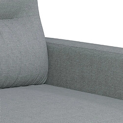 Acheter vidaXL Ensemble de canapés 2 pcs coussins gris clair tissu