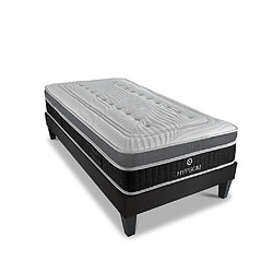 HYPSOM Ensemble Elégance Ensemble ELEGANCE 90x200 cm | Matelas Mémoire de forme + Sommier Bois