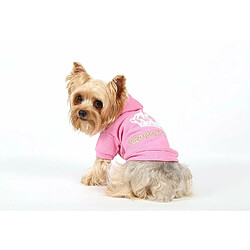 Doggy dolly W231 Capuche T-Shirt pour Chien Rose Roayl Divas