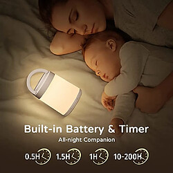 Avis Chrono veilleuse enfant 3 couleurs à intensité variable lampe portable rechargeable lampe de pépinière petite lumière tactile veilleuses pour chambre (jaune)