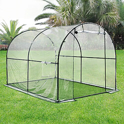 Serre de jardin tunnel Grünwald en acier et PVC 200 x 300 x 190 cm [en.casa]