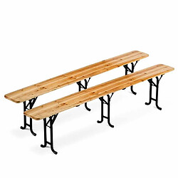 Acheter Wood Decor 10 Table de brasserie bancs en bois 3 jambes pliant ensemble 220 x 80