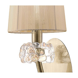 Acheter Luminaire Center Applique murale Loewe avec interrupteur 1 Ampoule E14, laiton antique avec Abat jour bronze