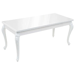 Maison Chic Table de salle à manger,Table à dîner 179x89x81 cm Blanc brillant -GKD67697