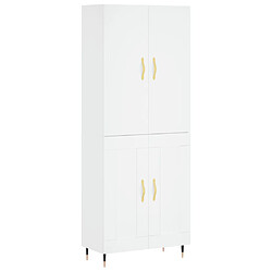 vidaXL Buffet haut Blanc 69,5x34x180 cm Bois d'ingénierie