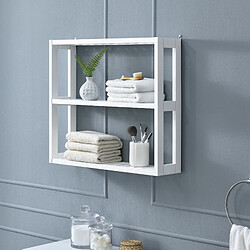 Meuble de rangement pour salle de bain 54 x 15 x 60 cm Blanc [en.casa] pas cher