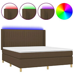 Sommier à lattes,Cadre à lattes de lit pour Adulte matelas et LED Marron foncé 180x200cm -MN75294