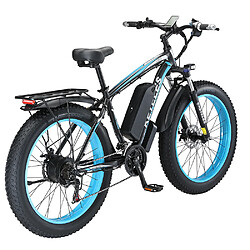 Vélo électrique keteles K800, 1000 W, 26 ", 2x 18 Ah, 21 vitesses, 45 km / h -Bleu pas cher