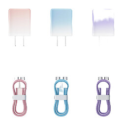 General Chargeur rapide pour iPhone, prise de chargeur mural USB C 20 W avec câble de 1,8 m de type C vers Lightning cordon de synchronisation de données de charge rapide pour iPhone14 13 12 11 Pro Max Mini Xs Xr X 8 iPad(Violet) 