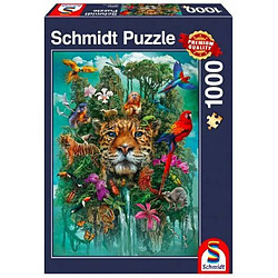 Schmidt Spiele- Roi de la Jungle, Puzzle de 1000 pièces, 58960, Coloré