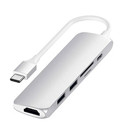 Hub USB-C vers HDMI, 2x USB, USB-C 60W, Lecteurs carte Satechi Argent 