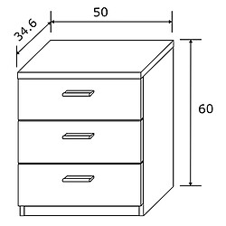 Avis Pegane Ensemble tête de lit + 2 tables chevets coloris chêne cambrian/graphite