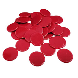 100pcs Jetons De Poker Pièces De Couleur Unie Casino Supply Family Games Accs Rouge