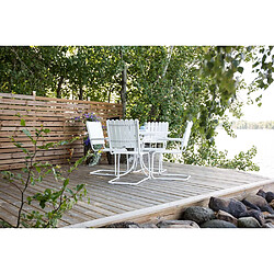 Acheter Venture Home Table ronde et 4 chaises de jardin en acier et aintwood Holmsund blanc.