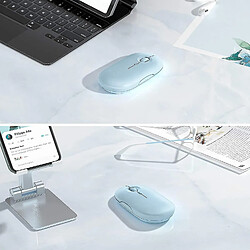 Universal YH-Bluetooth Mouse - souris sans fil à double mode (Bluetooth 4.0 + USB) - Bébé bleu