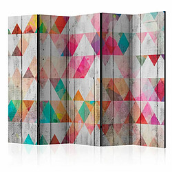 Paris Prix Paravent 5 Volets Rainbow Triangles 172x225cm