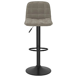 Avis vidaXL Tabourets de bar lot de 2 gris clair velours