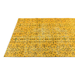 Vidal Tapis de laine 264x145 jaune Ultra Vintage pas cher