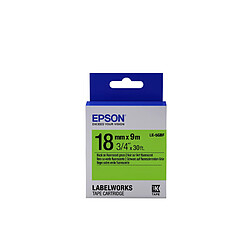 Epson LK-5GBF - Fluorescent - Noir sur Vert - 18mmx9m